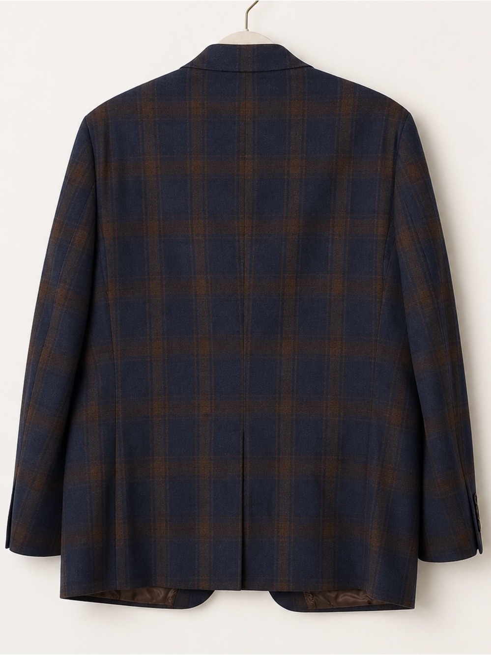 Lot 2 Ralph Lauren Mens Blue Brown Windowpane Sport Coat Blazer Wool Blend 40R - Picture 5 of 11